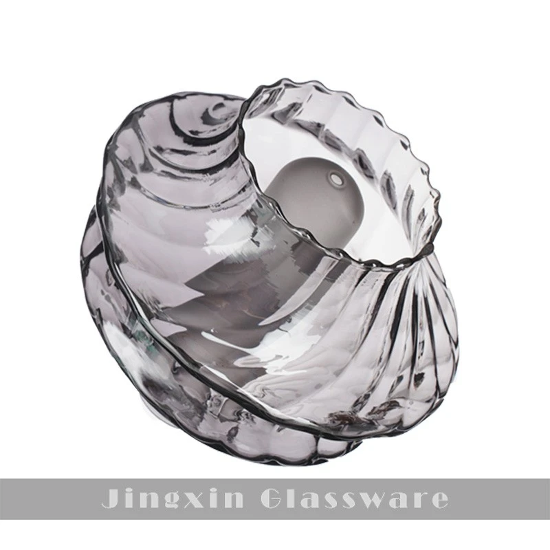 Black Stripped Unique Glass Lamp Shade factory