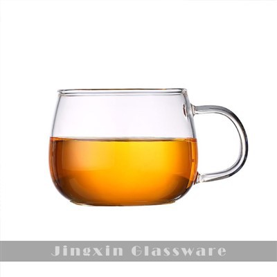 Teas cupán uisce gloine ard -boroilicate teas - mug gloine frithsheasmhach in aghaidh cupán